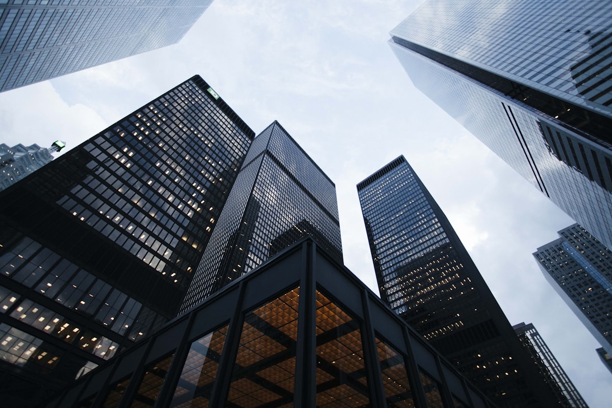 Modern buildings representing space heating from recovered server heat.